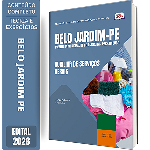 Apostila Prefeitura de Belo Jardim PE 2026 - Auxiliar de Serviços Gerais