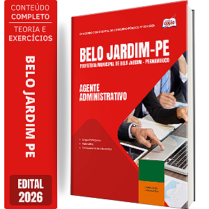 Apostila Prefeitura de Belo Jardim PE 2026 - Agente Administrativo
