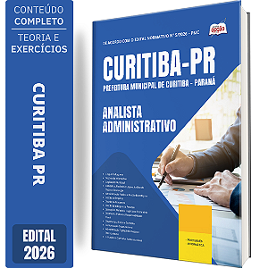 Apostila Prefeitura de Curitiba PR 2026 - Analista Administrativo