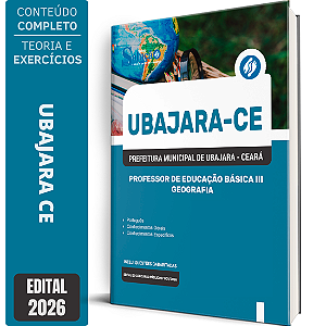 Apostila Prefeitura de Ubajara CE 2026 Professor de Educação Básica 3 - Geografia