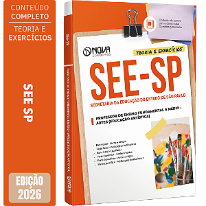 Apostila SEE SP 2026 Professor de Ensino Fundamental e Médio - Artes (Educação Artística)