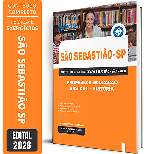 Apostila Prefeitura de São Sebastião SP 2026 Professor Educação Básica 2 - História