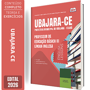 Apostila Prefeitura de Ubajara CE 2026 Professor de Educação Básica 3 - Língua Inglesa