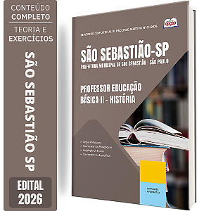 Apostila Prefeitura de São Sebastião SP 2026 Professor Educação Básica 2 - História