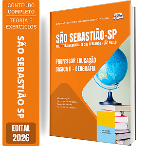 Apostila Prefeitura de São Sebastião SP 2026 Professor Educação Básica 2 - Geografia