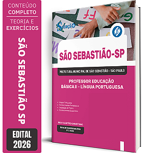 Apostila Prefeitura de São Sebastião SP 2026 Professor Educação Básica 2 - Língua Portuguesa
