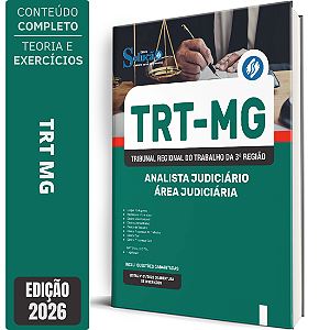 Apostila TRT MG 2026 Analista Judiciário - Área Judiciária