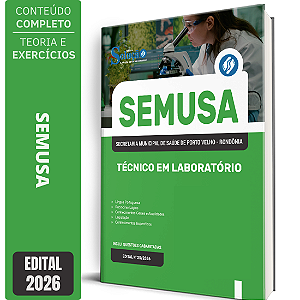 Apostila SEMUSA Porto Velho RO 2026 - Técnico em Laboratório