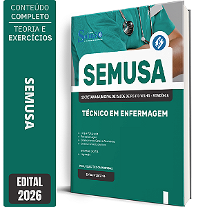 Apostila SEMUSA Porto Velho RO 2026 - Técnico em Enfermagem