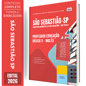 Apostila Prefeitura de São Sebastião SP 2026 Professor Educação Básica 2 - Inglês