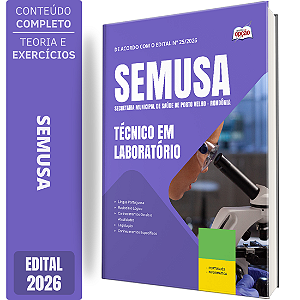 Apostila SEMUSA Porto Velho RO 2026 - Técnico em Laboratório