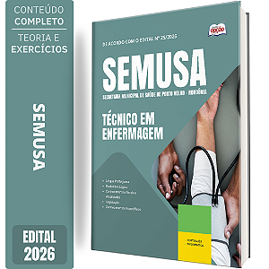Apostila SEMUSA Porto Velho RO 2026 - Técnico em Enfermagem