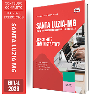 Apostila Prefeitura de Santa Luzia MG 2026 - Assistente Administrativo