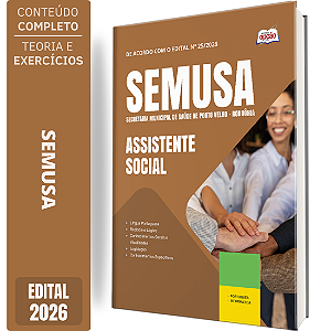 Apostila SEMUSA Porto Velho RO 2026 - Assistente Social
