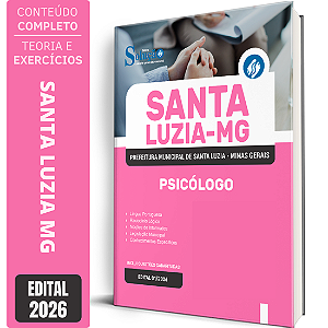Apostila Prefeitura de Santa Luzia MG 2026 - Psicólogo