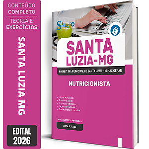 Apostila Prefeitura de Santa Luzia MG 2026 - Nutricionista