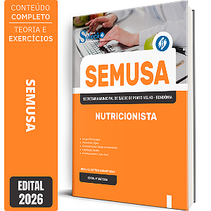 Apostila SEMUSA Porto Velho RO 2026 - Nutricionista