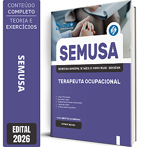 Apostila SEMUSA Porto Velho RO 2026 - Terapeuta Ocupacional