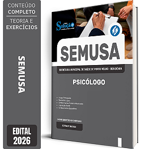 Apostila SEMUSA Porto Velho RO 2026 - Psicólogo