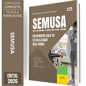 Apostila SEMUSA Porto Velho RO 2026 Enfermeiro Sala de Estabilização - Área Rural