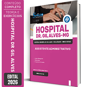 Apostila Hospital Municipal Dr. Gil Alves Bocaiúva MG 2026 - Assistente Administrativo