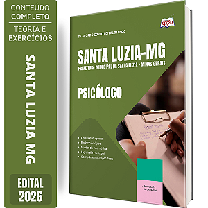 Apostila Prefeitura de Santa Luzia MG 2026 - Psicólogo