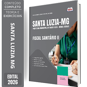 Apostila Prefeitura de Santa Luzia MG 2026 - Fiscal Sanitário 2