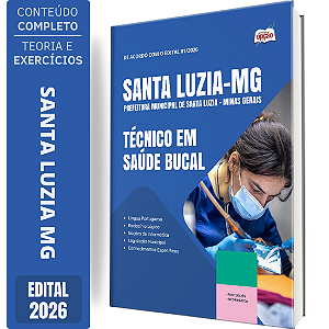 Apostila Prefeitura de Santa Luzia MG 2026 - Técnico em Saúde Bucal