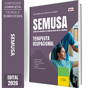 Apostila SEMUSA Porto Velho RO 2026 - Terapeuta Ocupacional