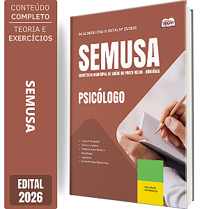 Apostila SEMUSA Porto Velho RO 2026 - Psicólogo