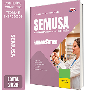 Apostila SEMUSA Porto Velho RO 2026 - Farmacêutico