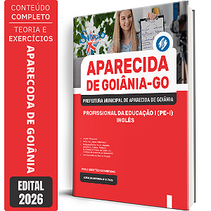 Apostila Prefeitura de Aparecida de Goiânia GO 2026 Profissional da Educação 1 - Inglês
