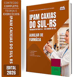 Apostila Farmácia do IPAM 2026 - Auxiliar de Farmácia