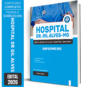 Apostila Hospital Municipal Dr. Gil Alves Bocaiúva MG 2026 - Enfermeiro