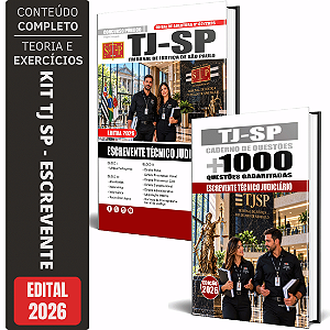 Kit Tj Sp 2026 Apostila Escrevente + Livro 1000 Questões