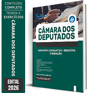 Apostila Câmara dos Deputados 2026 Analista Legislativo - Especialidade: Registro e Redação