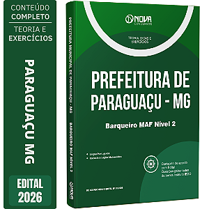 Apostila Prefeitura de Paraguaçu MG 2026 - Barqueiro MAF Nível 2