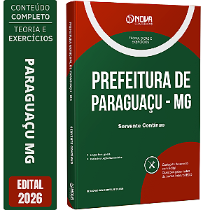 Apostila Prefeitura de Paraguaçu MG 2026 - Servente Contínuo