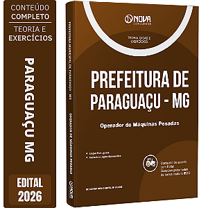Apostila Prefeitura de Paraguaçu MG 2026 - Operador de Máquinas Pesadas