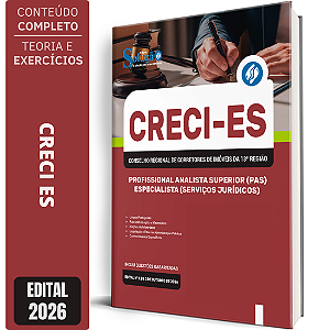 Apostila CRECI ES 2026 - Profissional Analista Superior - (Serviços Jurídicos)