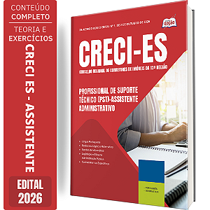 Apostila CRECI ES 2026 Profissional de Suporte Técnico - Assistente Administrativo