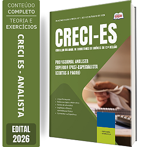 Apostila CRECI ES 2026 Profissional Analista Superior - Especialista (Contas a Pagar)