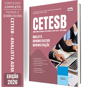 Apostila CETESB SP 2026 Analista Administrativo - Administração