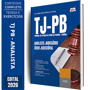 Apostila TJ PB 2026 Analista Judiciário - Área Judiciária