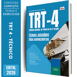 Apostila TRT4 2026 - Técnico Judiciário - Área Administrativa