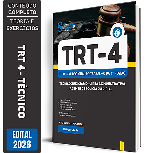 Apostila TRT4 2026 - Técnico Judiciário - Agente de Polícia Judicial