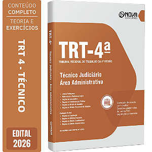 Apostila TRT4 2026 - Técnico Judiciário - Área Administrativa