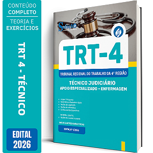 Apostila TRT4 2026 Técnico Judiciário - Especialidade Enfermagem