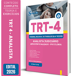 Apostila TRT4 2026 Analista Judiciário - Especialidade Psicologia
