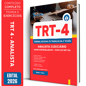 Apostila TRT4 2026 Analista Judiciário - Serviço Social